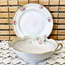 Load image into Gallery viewer, Antique hand painted Nipon bowl and plate set