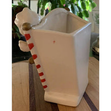 Load image into Gallery viewer, Vintage Inarco ceramic Christmas Cherub playing a harp vase