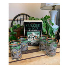 Load image into Gallery viewer, Vintage Currier and Ives tumblers Libby juice drinking glasses