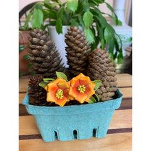 Load image into Gallery viewer, Vintage enamel double flower daisy pin orange brooch