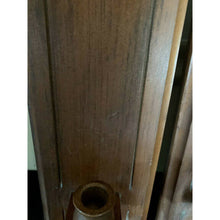 Load image into Gallery viewer, Vintage mid century modern wood tapered candle holder sconces