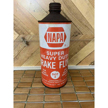 Load image into Gallery viewer, Vintage Metal Can Napa Brake Fluid oil rusty with lid