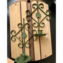 Load image into Gallery viewer, Vintage Home Interior Gothic Green Wrought Iron Candleholder Sconce