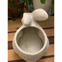 Load image into Gallery viewer, Ceramic bunny rabbit hanging planter pot vase 5"