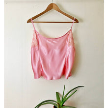 Load image into Gallery viewer, Vintage camisole size large silky pink satin