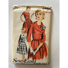 Load image into Gallery viewer, Vintage Advance sewing pattern #2864 size 14 dress and jacket 1960s
