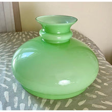 Load image into Gallery viewer, Vintage frosted green glass lampshade 7&quot; tall
