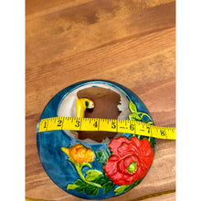 Load image into Gallery viewer, Vintage 1940s parrot hanging bird planter majolica
