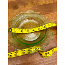 Load image into Gallery viewer, Anchor hocking 8&quot; sandwich plate princess green uranium glass
