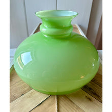 Load image into Gallery viewer, Vintage frosted green glass lampshade 7&quot; tall
