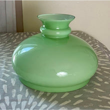 Load image into Gallery viewer, Vintage frosted green glass lampshade 7&quot; tall
