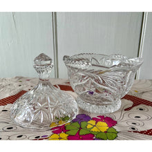 Load image into Gallery viewer, Vintage crystal candy bowl jar with lid
