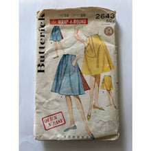 Load image into Gallery viewer, Vintage 1960s Butterick pattern #2643 wrap skirt with pockets waist 26
