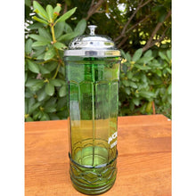 Load image into Gallery viewer, Vintage Mickey Mouse dispenser blown green glass Disney sunshine straws
