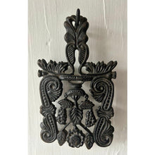 Load image into Gallery viewer, Vintage wrought iron pot holder spoon rest trivet black
