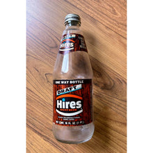 Load image into Gallery viewer, Vintage 80s Hires root beer o16 oz glass bottle soda screw top
