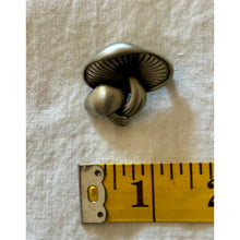 Load image into Gallery viewer, Vintage mid century pewter mushroom brooch pin 1960s
