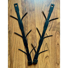 Load image into Gallery viewer, Antique wrought iron primitive drying hooks set of two corn herbs
