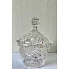 Load image into Gallery viewer, Vintage crystal candy bowl jar with lid
