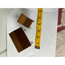 Load image into Gallery viewer, Vintage dollhouse desk and chair wood wire slant top 3&quot; 1960s
