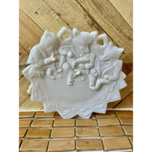 Load image into Gallery viewer, Vintage Westmoreland three bears pressed milk glass 7.5&quot; decorative plate
