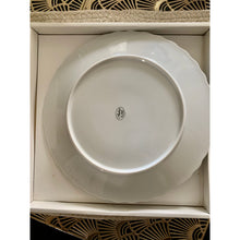 Load image into Gallery viewer, Andrea by Sadek cake plate and server floral porcelain with gold trim 10”
