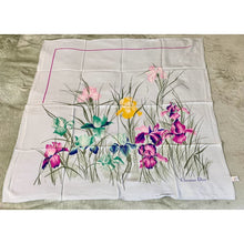Load image into Gallery viewer, Vintage Christian Dior silk floral scarf never worn 30&quot; x30&quot;
