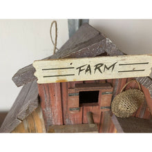 Load image into Gallery viewer, Rustic vintage wooden birdhouse farmhouse barn 12&quot; tall
