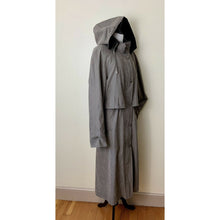 Load image into Gallery viewer, Fleet Street women trench coat size 14 with detachable hood lined zip buttons
