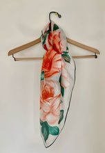 Load image into Gallery viewer, Vintage silk rose scarf
