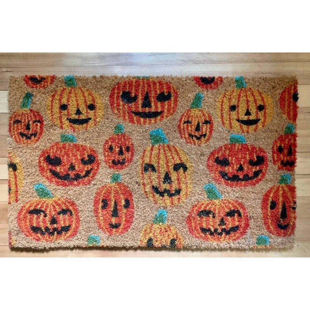 Halloween pumpkin doormat outdoor rug Autumn coconut fiber