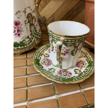 Load image into Gallery viewer, Hand Painted Nippon Chocolate Pot 2 Cups and 2 Saucers
