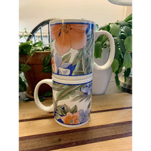 Load image into Gallery viewer, Vintage 80’s Deco Tropical Floral Mug Coffee Cup Colorful Mug
