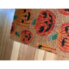 Load image into Gallery viewer, Halloween pumpkin doormat outdoor rug Autumn coconut fiber
