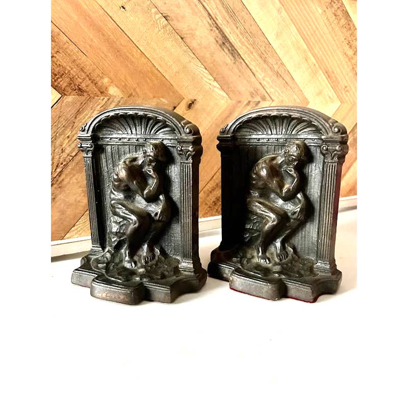 Pair of Solid Bronze Bookends of 