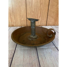 Load image into Gallery viewer, rusty vintage finger candlestick holder 
