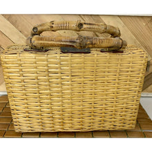 Load image into Gallery viewer, Vintage Magid wicker straw purse hand bag
