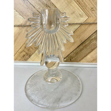 Load image into Gallery viewer, Vintage Fostoria Elegant clear Glass Single Candlestick 6.5&quot; etched base flame
