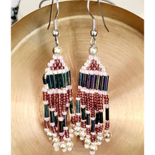 Load image into Gallery viewer, Vintage 3&quot; dangle beaded earrings
