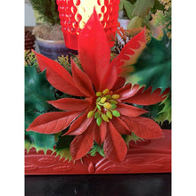 Load image into Gallery viewer, Vintage ACLA Christmas Candelabra Red Votive Window Light Holiday Electric
