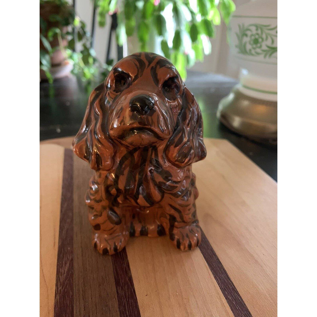 vintage spaniel dog figurine mcm