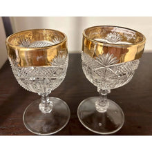 Load image into Gallery viewer, Vintage EAPG cut glass cordial goblets 4&quot;
