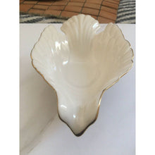 Load image into Gallery viewer, Lenox Dove Spoon Rest Candy Gravy Dish 24k Gold Trim Cream USA 8&quot;
