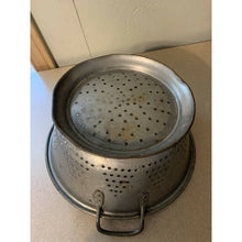 Load image into Gallery viewer, 14&quot; vintage Heavy Commercial Colander Strainer Rustic Farmhouse Decor Barn Find
