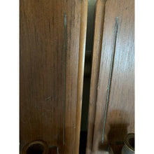 Load image into Gallery viewer, Vintage mid century modern wood tapered candle holder sconces

