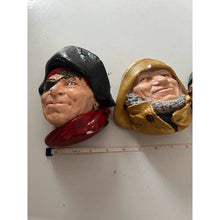 Load image into Gallery viewer, Vintage nautical chalkware heads
