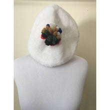Load image into Gallery viewer, Vintage Beret White Felt With Pom Pom hat Ooh La La!
