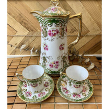Load image into Gallery viewer, Hand Painted Nippon Chocolate Pot 2 Cups and 2 Saucers
