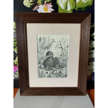 Load image into Gallery viewer, Maine marsh framed pen and ink Downeast print
