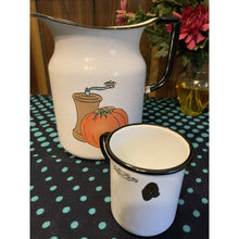 Load image into Gallery viewer, Vintage enamelware pitcher and mug by Della-Ware
